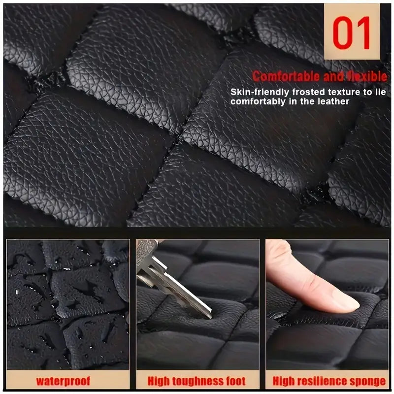 5pcs Universal Waterproof Car Floor Mats - Protect Your Car's Interior from Dirt, Mud, and Spills!