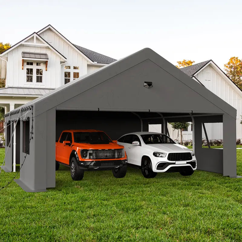 Carports Heavy Duty Carport Canopy with Side Roll 9e98abed-17f0-48f0-9da8-948bd56550ef