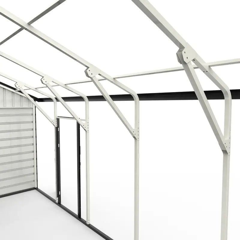 23' x 22' Metal Double Garage Shed with Side Door - Chery Industrial