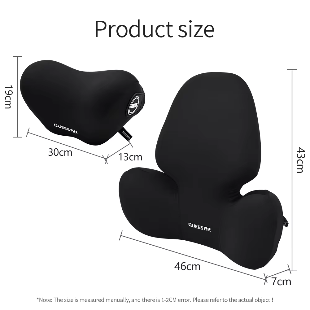Black bicycle seat and saddle cover with measurements on a white background