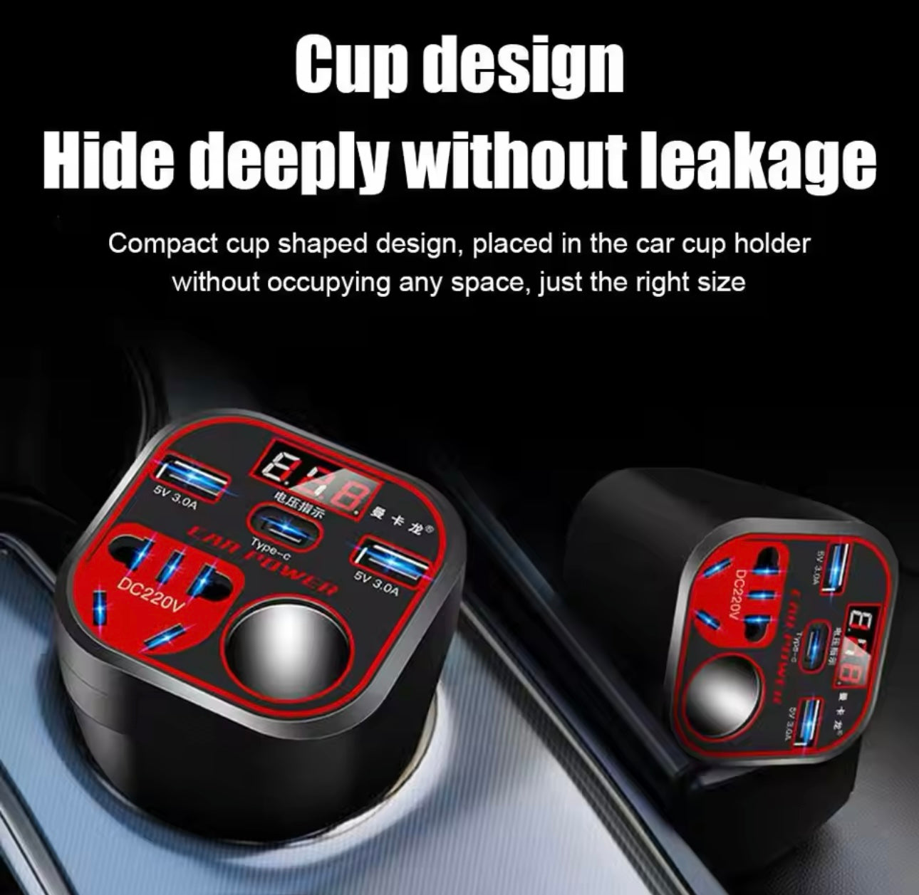 200W 12V 24V To 220V Car Power Inverter LED