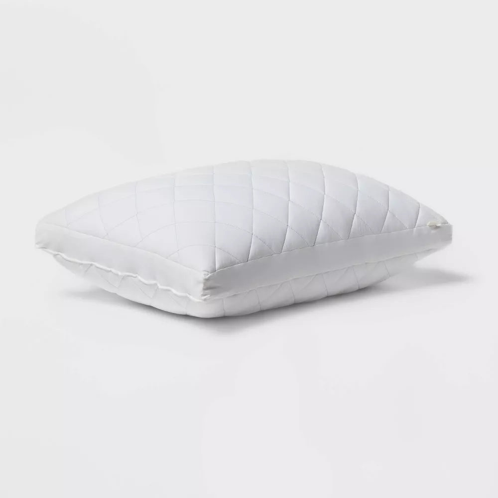 Set of 2 Cooling Gel Fiber Bed Pillows With 100% Cotton Cover - Becky Cameron, White, King