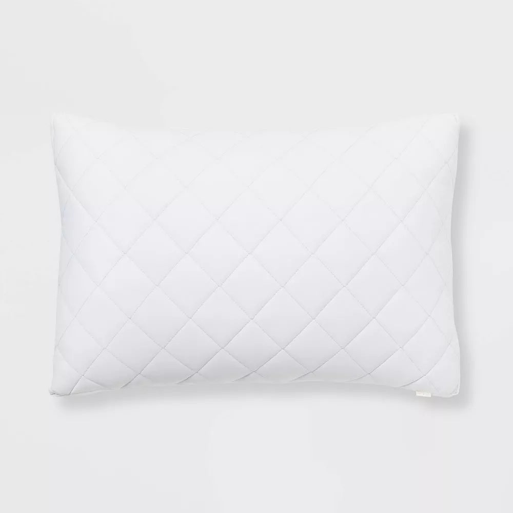 Set of 2 Cooling Gel Fiber Bed Pillows With 100% Cotton Cover - Becky Cameron, White, King