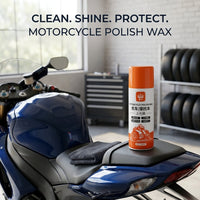 Premium Motorcycle Polish Wax Spray (300ml) - Quick Detailer to Restore Shine, Remove Dirt & Protect Paint