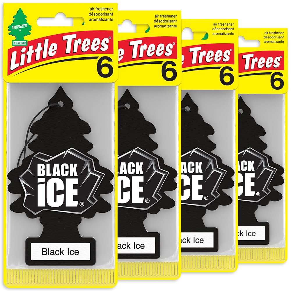 LITTLE TREES Car Air Freshener - Black Ice (24 Pack) | Long-Lasting Hanging Tree Scent for Car & Home Main_01_1a4c334e-8349-4d3a-aa9e-263adb81f1ee