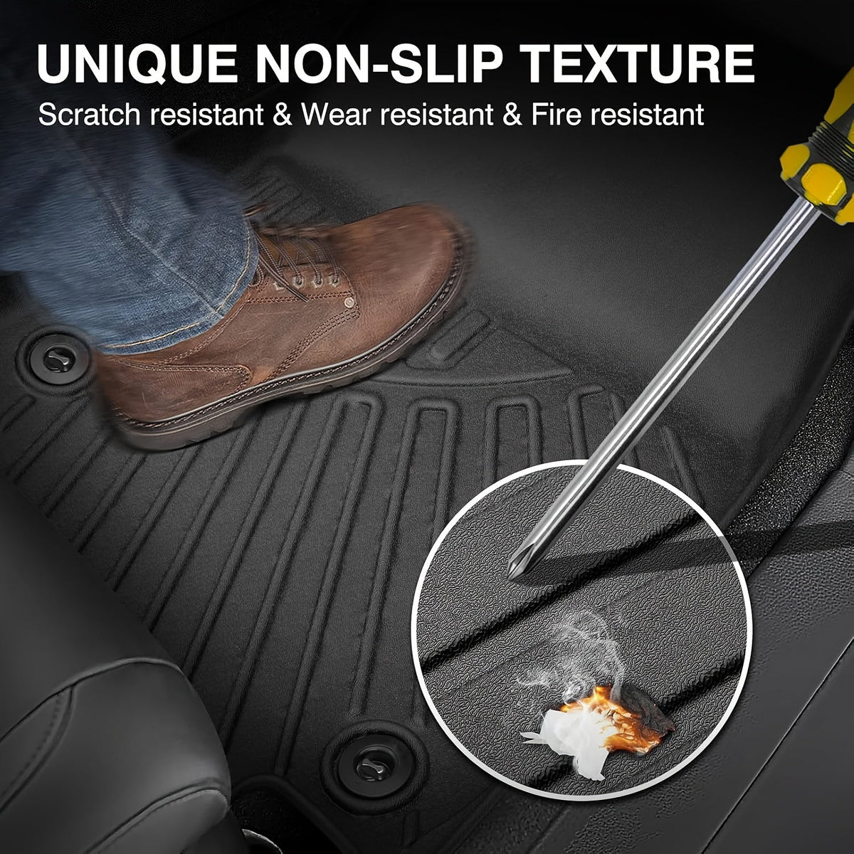 Ford Ranger 2019–2023 3D Laser-Fit All-Weather TPE Floor Mats (SuperCrew)