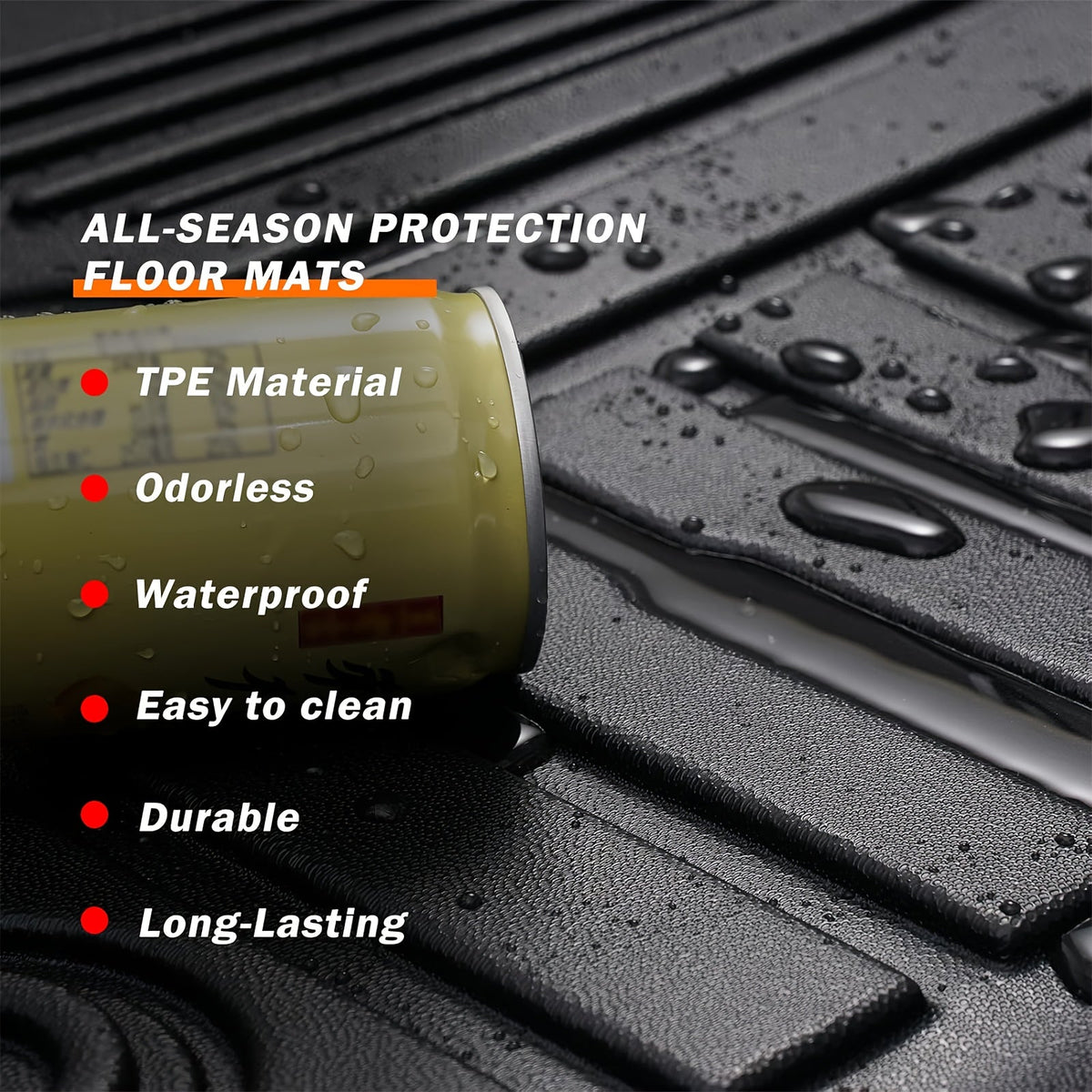 Chevrolet Spark 2016–2020 3D Laser-Fit All-Weather TPE Floor Mats (LHD)