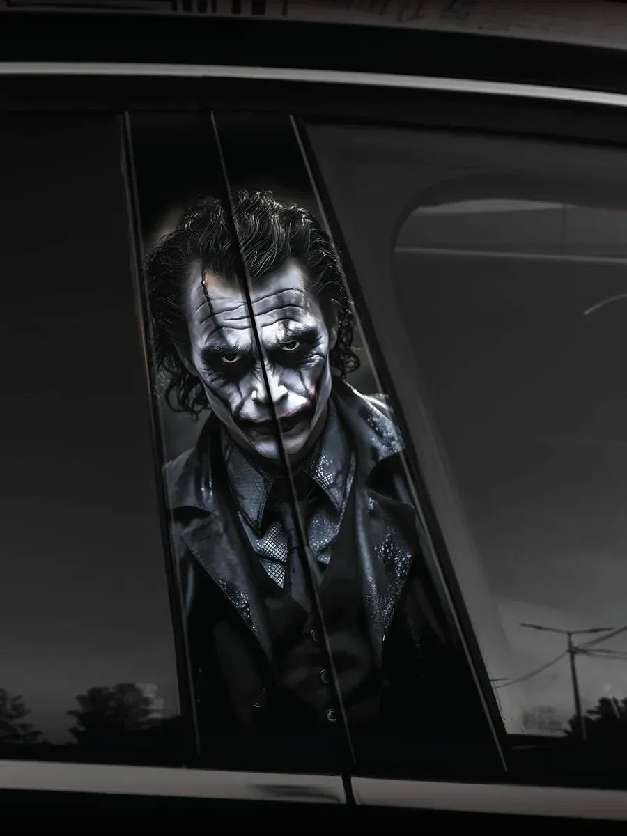 2Pcs Stickers on door pillars Joker