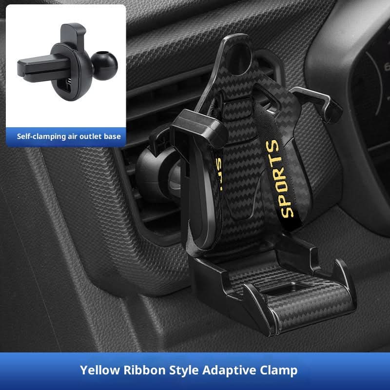 Racer Modified Car Phone Holder, Universal Air Vent Mount Bracket Basic base [suitable for horizontal air conditioning vents] yellow ribbon O1CN014CV8661sb7t10NN6d_63ce0b9e-7a2f-4ab2-8e41-8a75fcf634e0