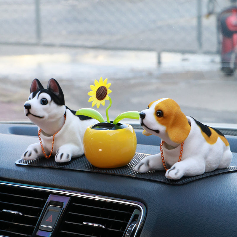 Car Shaking Head Dog Decoration Platform Interior Big husky solar sunflower O1CN017atDnU2HTD5bHiFGw__2212071739151