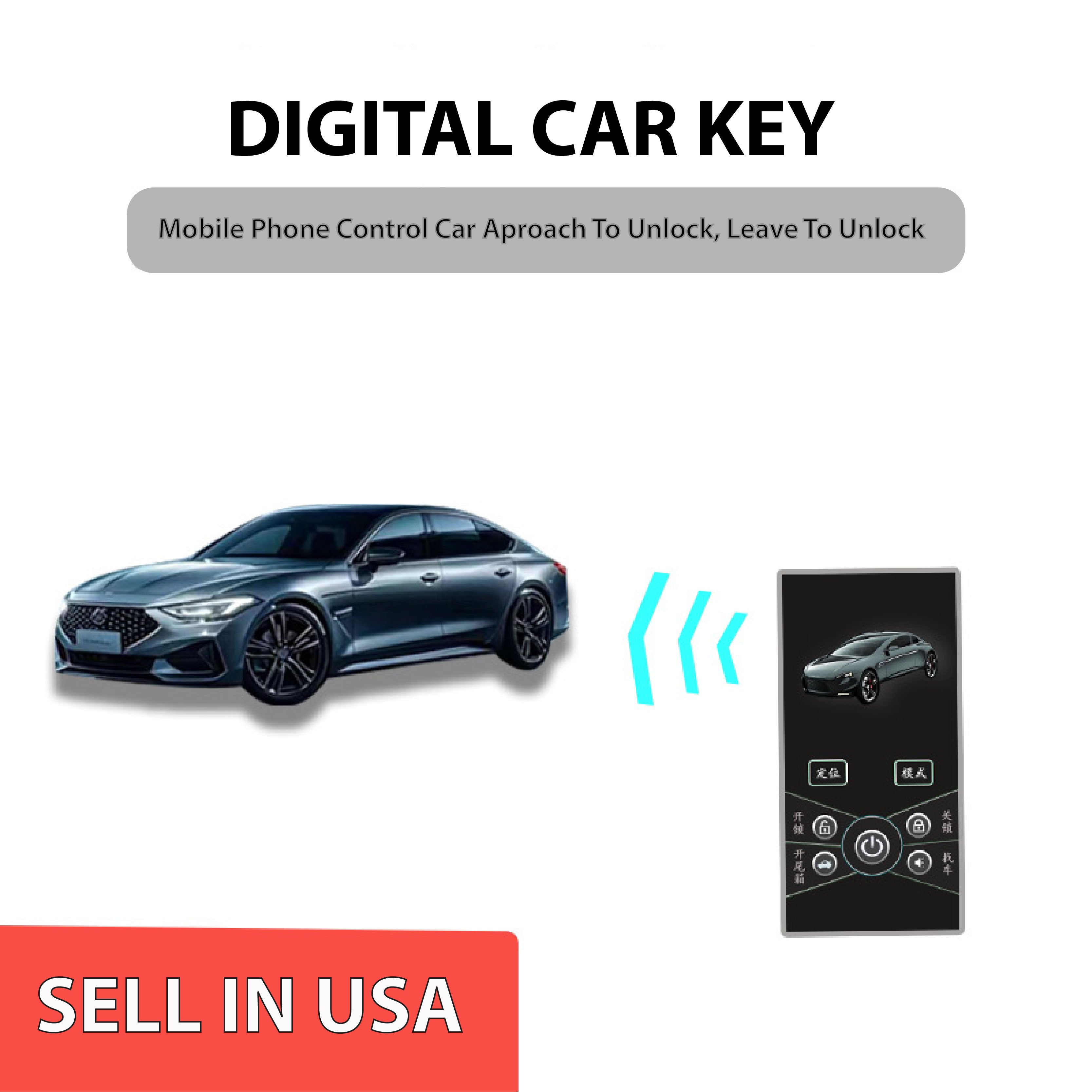 Mobile phone control car close to open and close NFC smart car key LCD