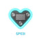 Peach Heart Ambience Light [Ice Blue]