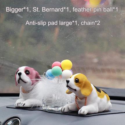 Car Shaking Head Dog Decoration Platform Interior Big saint peterna feather bottle O1CN01fs9ufJ2HTD5RHCjb3__2212071739151_430x_1