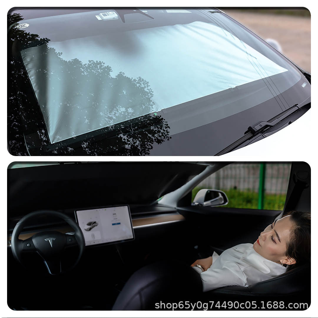 Car Integrated Front Sunshade Retractable Storage Sunshade Sun Protection Privacy Protection Essential For Summer Camping