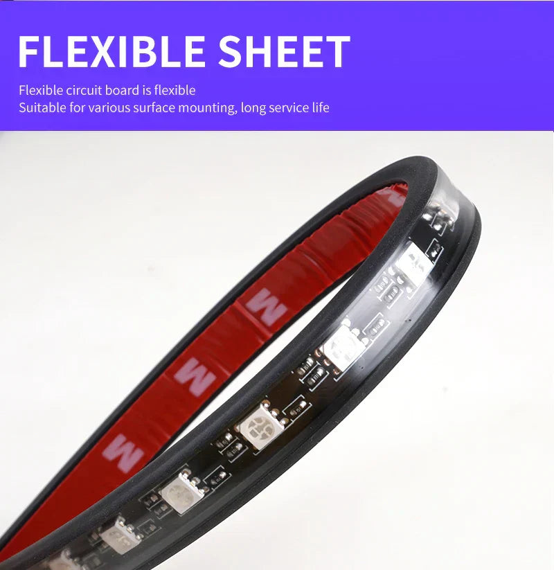 RGB LED Car Foot Lights – 36/48/72 Neon with Remote App S1356a6fcdcdb48d5aab4b70e90638c0em