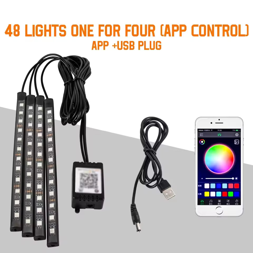 RGB LED Car Foot Lights – 36/48/72 Neon with Remote App 48LED APP USB S5588d12690e94083afcd0fd70060e233T.jpg_960x960q75.jpg__1