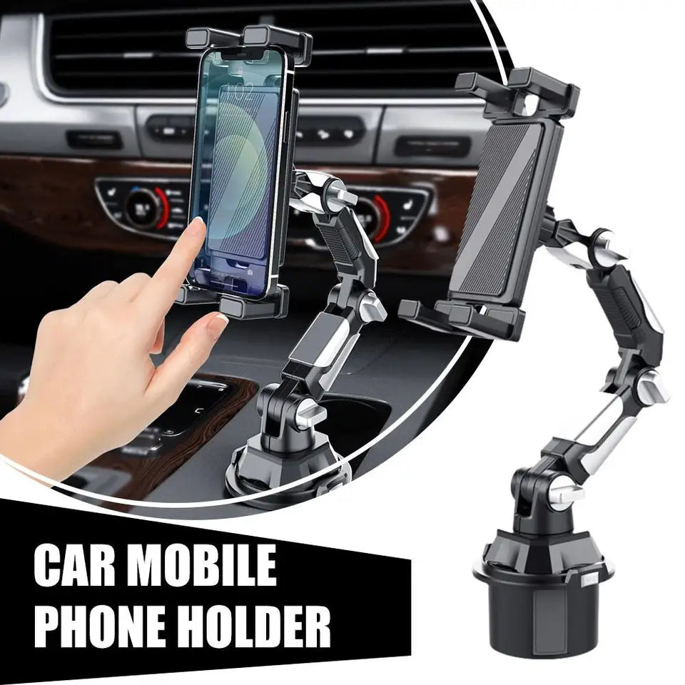Magnetic 360° Car Phone Stand | Adjustable Cup Holder Mount