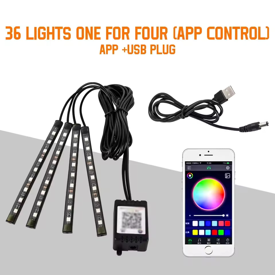RGB LED Car Foot Lights – 36/48/72 Neon with Remote App 36LED APP USB Sa223334614fc4c27b4db57c07a3544e0z.jpg_960x960q75.jpg__1_cd27e238-a24b-4a19-b2b5-3c08de8c1832