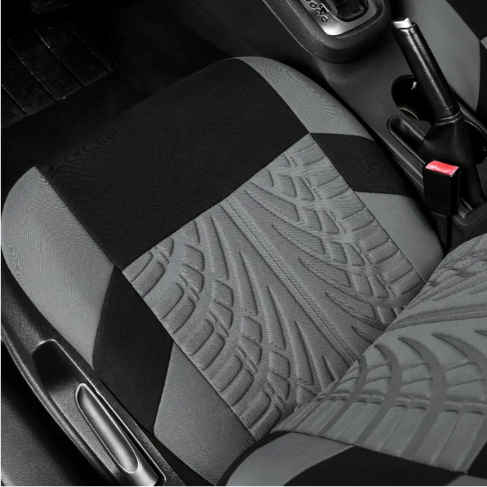 2 Premium Front Car Seat Covers with Removable Headrest Universal Fit