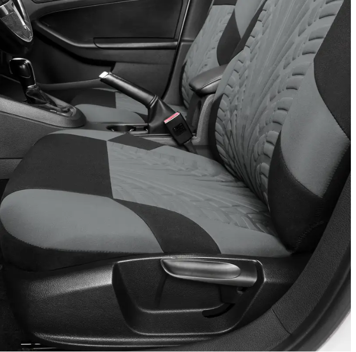 2 Premium Front Car Seat Covers with Removable Headrest Universal Fit