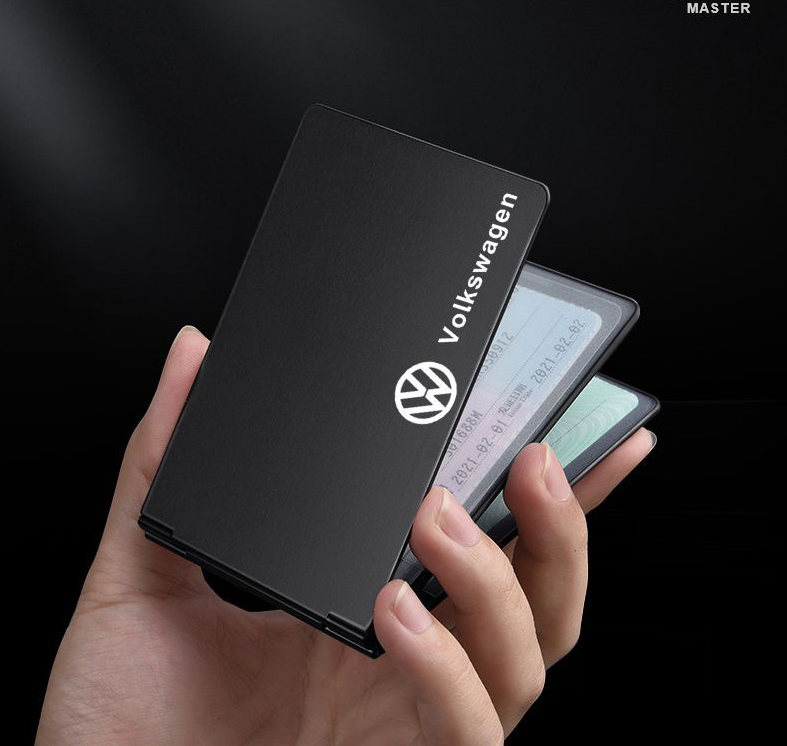 3-Fold 4 Card Position Aluminum Alloy Motor Vehicle Driver's License Set