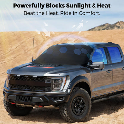 #variant_X-Large | Heat Blocking Windshield Sunshade - Reflective UV Ray Protection for Cooler Car Interior
