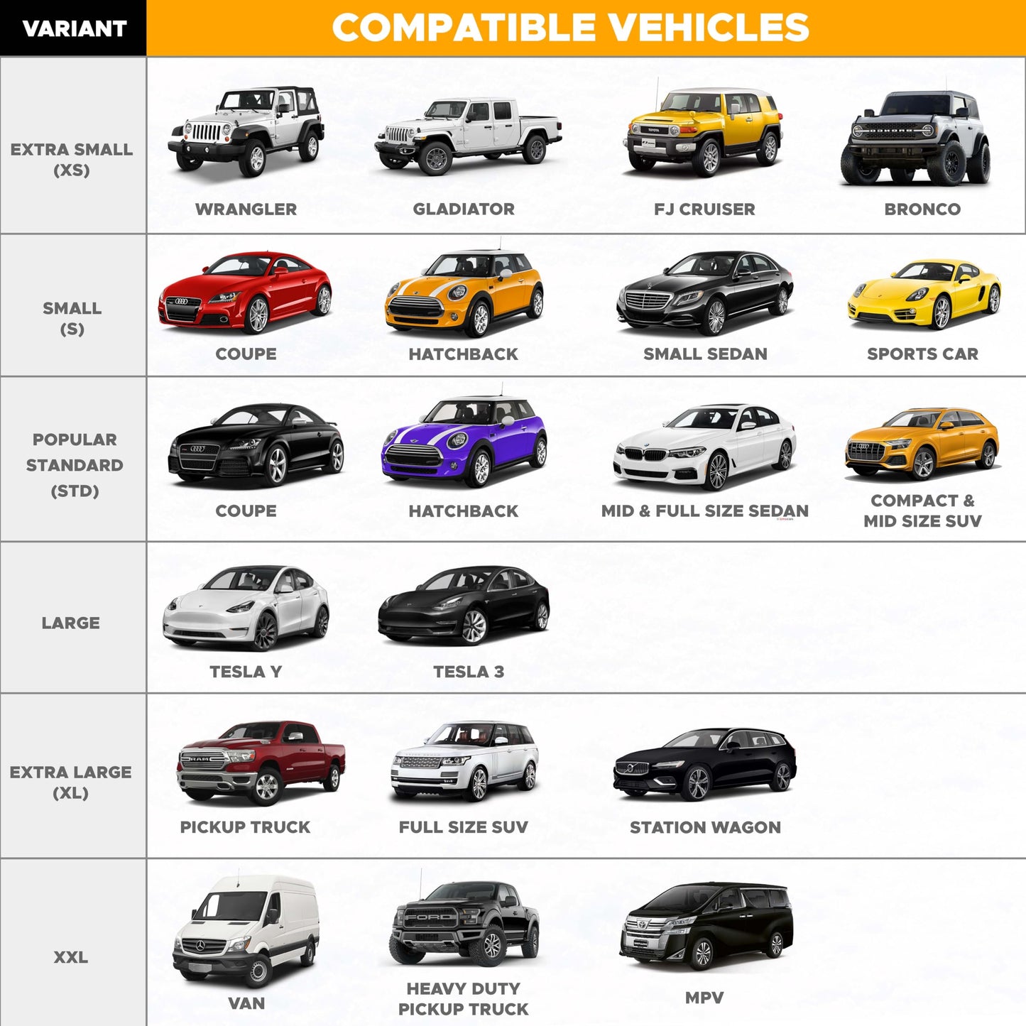 #variant_X-Large | Windshield Protector Compatibility Guide - Custom Fit for Tesla Sedan SUV and Pickup Trucks