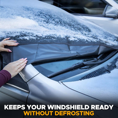 #variant_X-Large | Compact Foldable Windshield Snow Shield with Portable Storage Bag for Easy Car Organization