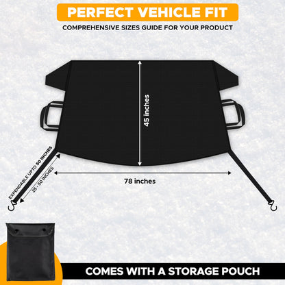 #variant_XX-Large | XX-Large Windshield Cover Dimensions - 78x45 Inch Comprehensive Size Guide with Storage Pouch