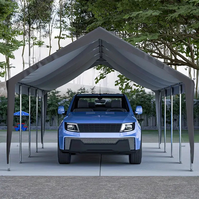 13x25ft Carport Portable Garage Car Top Heavy Duty Carport With Mesh Windows And Removable Sidewalls