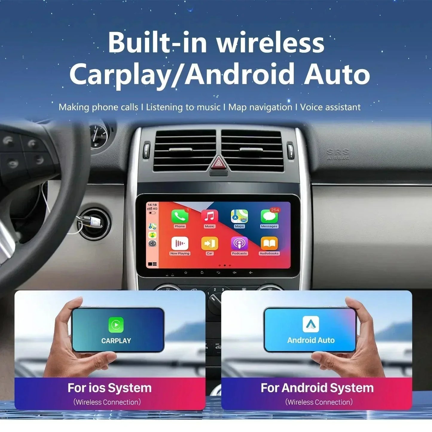 Android Car Radio Mercedes-Benz Vito GPS Navigation Carplay android-car-radio-mercedes-benz-vito-gps-navigation-carplay-auto-parts-2