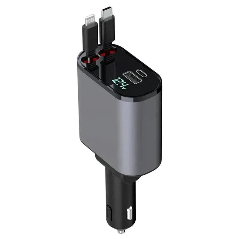 Auto Parts™ Retractable 4 in 1 Fast Car Charger Apple + Type C auto-partstm-retractable-4-in-1-fast-car-charger-auto-parts-12