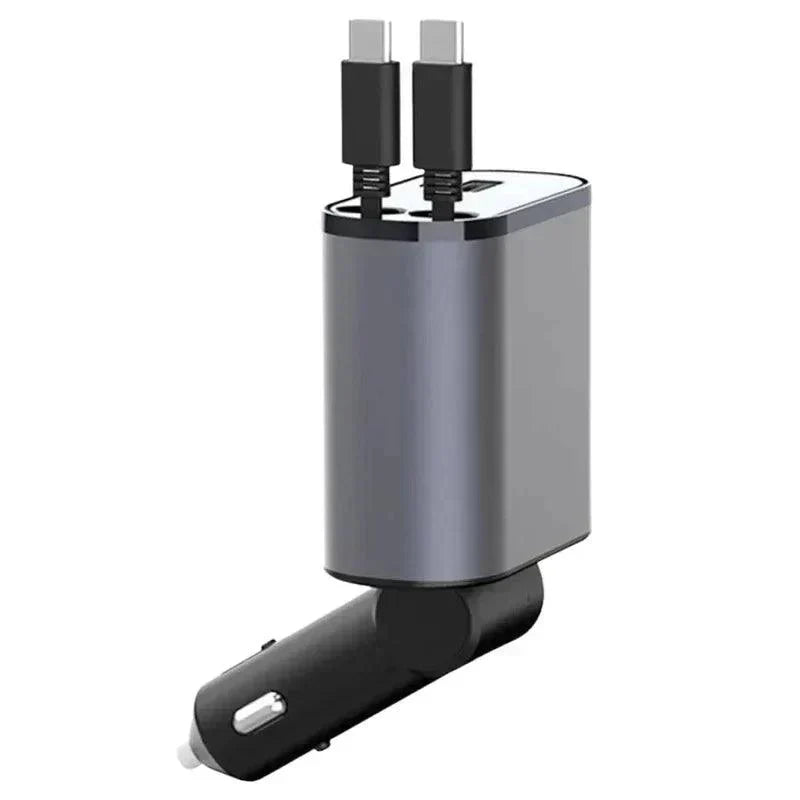 Auto Parts™ Retractable 4 in 1 Fast Car Charger Type C + Type C auto-partstm-retractable-4-in-1-fast-car-charger-auto-parts-14