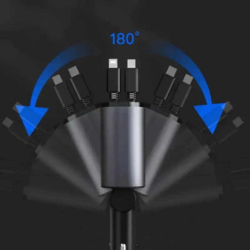Auto Parts™ Retractable 4 in 1 Fast Car Charger auto-partstm-retractable-4-in-1-fast-car-charger-auto-parts-2