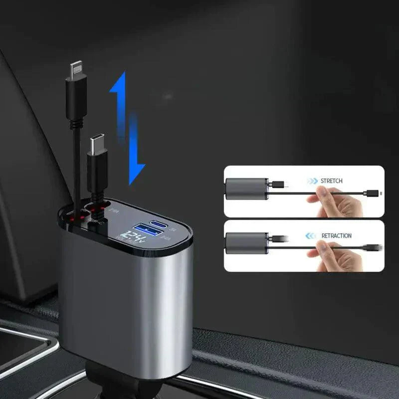 Auto Parts™ Retractable 4 in 1 Fast Car Charger auto-partstm-retractable-4-in-1-fast-car-charger-auto-parts-4