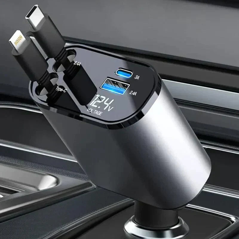 Auto Parts™ Retractable 4 in 1 Fast Car Charger auto-partstm-retractable-4-in-1-fast-car-charger-auto-parts-6