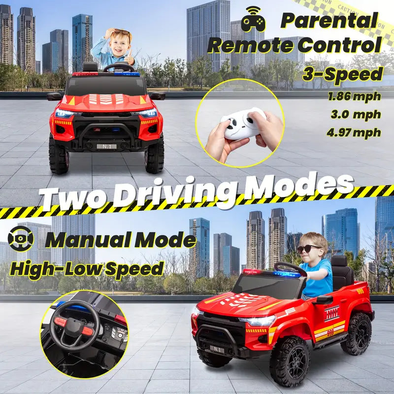 24V Ride On Police Car For Kids 2 Seater, 400W Ride-on Toy For Big Kids With Remote Control