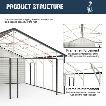 23' x 22' Metal Double Garage Shed with Side Door - Chery Industrial ba0e1da1-f063-4bdf-87b3-5d4b8015f7f3_1600x1600.jpeg.format