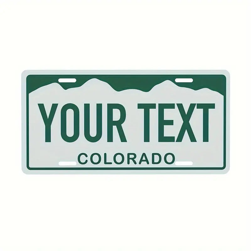 Vintage-Style Aluminum License Plate - Customizable Metal Car Tag Perfect for Front or Rear Display, 6x12 Inches Colorado 6''x12'' 15cm*30cm bcb3f426-8729-4176-af02-36c1d1140c03