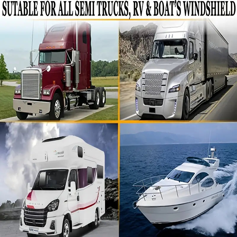 Ultimate Semi-Truck Sun Shade - Premium UV Defense & Heat Rejection for Windshield & Side Windows bdf771ecfaa81a0c08e91d97d525750b