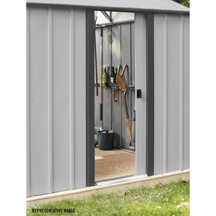 Arrow Murryhill Steel Storage Building, 12 ft. x 38 ft., Flute Grey