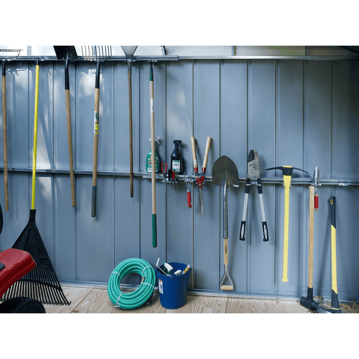 Arrow Murryhill Steel Storage Building, 12 ft. x 38 ft., Flute Grey