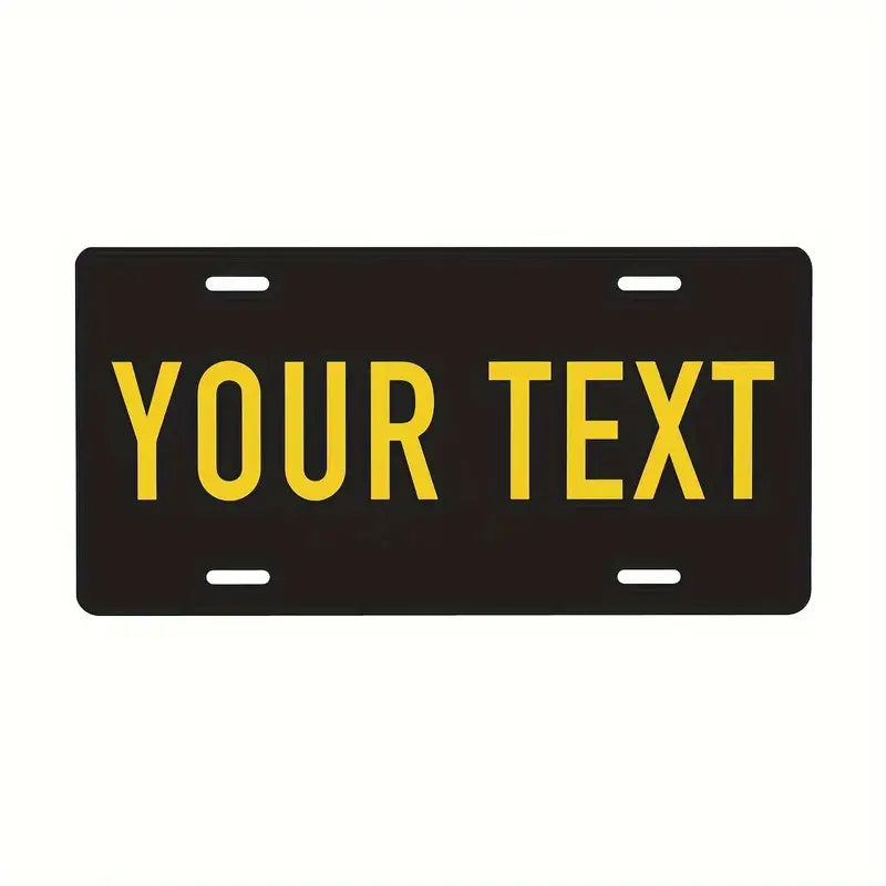 Vintage-Style Aluminum License Plate - Customizable Metal Car Tag Perfect for Front or Rear Display, 6x12 Inches Black 6''x12'' 15cm*30cm c3617da4-a711-41e1-8ba5-d0b09fb1bc65