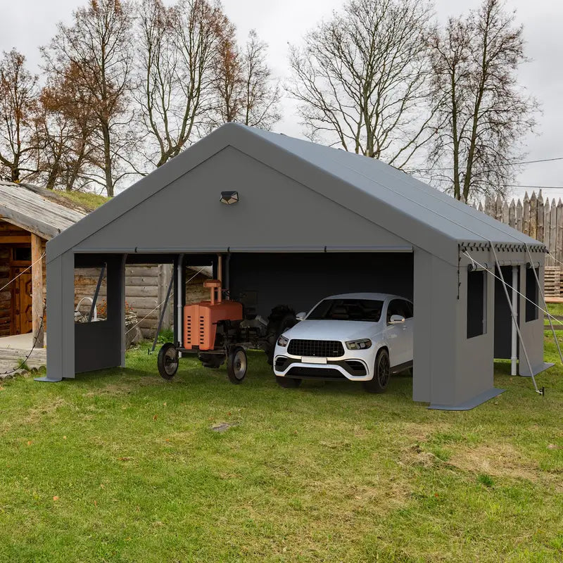 Carports Heavy Duty Carport Canopy with Side Roll c3f7aaf1-27c0-41cc-83bc-9e824fd66993