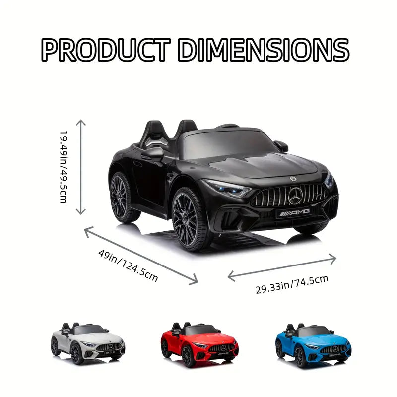 24V Ride On Car With Parent Remote Control, 2 Seater Licensed Mercedes-Benz SL63 Car, 200W Electric Car