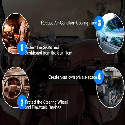 Ultimate Semi-Truck Sun Shade - Premium UV Defense & Heat Rejection for Windshield & Side Windows c63150bc53c5859115fdacbabb5a0ac5