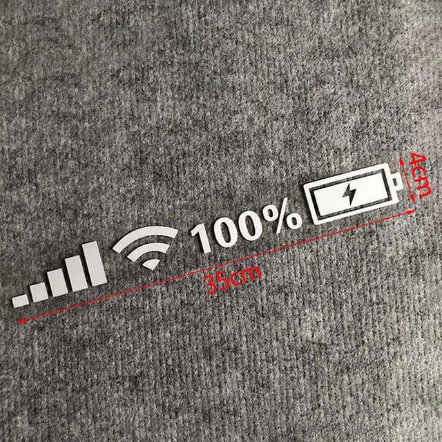 Car Funny Sticker Silver White Reflective Type Style A ( 35cm*4cm ) car-funny-sticker-silver-white-reflective-type-auto-parts-1