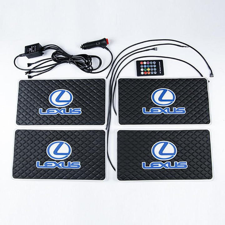 Car LED Mat Atmosphere Light Sound Control Interior Floor Mat Ambiance Light - Auto Parts England Auto Parts bmw, car, car decoration, car light, cars www.cars4part.com United Kingdom SD06231724304044-3 32.00