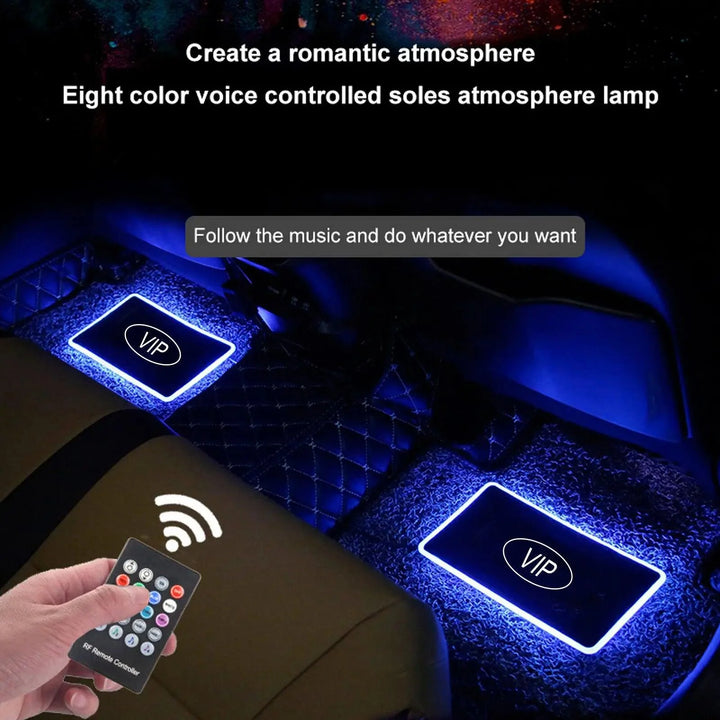 Car LED Mat Atmosphere Light Sound Control Interior Floor Mat Ambiance Light - Auto Parts England Auto Parts bmw, car, car decoration, car light, cars www.cars4part.com United Kingdom SD06231724304044-3 32.00