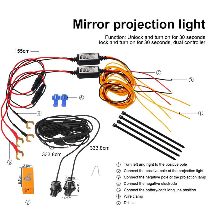 Car LED Side Rearview Mirror Welcome Light Angel Wings Dual Controller - Auto Parts England Auto Parts Angel Wings, car Angel Wings, light, light angel wings www.cars4part.com United Kingdom SD03250830551302-2 35.00